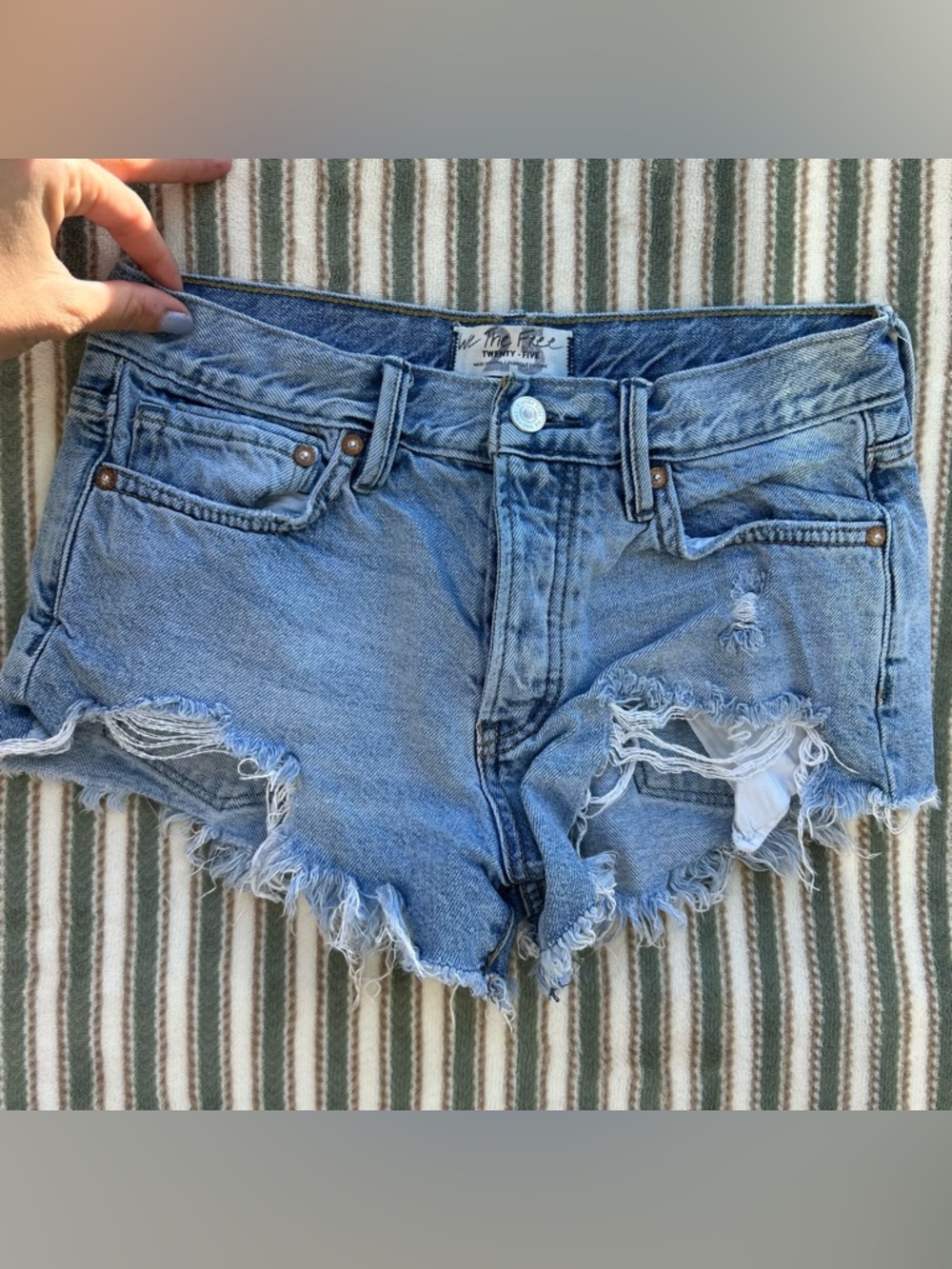 We the free ripped shorts
